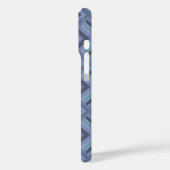 Coques Case-Mate iPhone Motif à échelle gris bleu (Verso / Gauche)