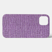 Coques Case-Mate iPhone Motif à effet cuir lilas (Verso (horizontal))