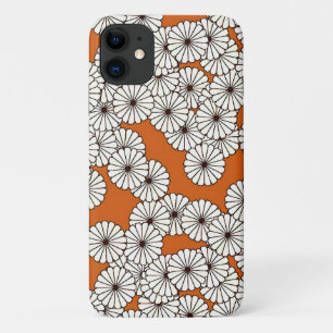 Coque Case-Mate Pour iPhone Motif à fleurs Art déco - crème sur rouille