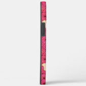 Coques Case-Mate iPhone Motif à fleurs Art Déco - rose et pêche (Verso / Droite)