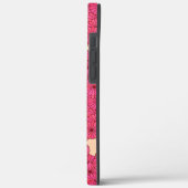 Coques Case-Mate iPhone Motif à fleurs Art Déco - rose et pêche (Verso / Gauche)
