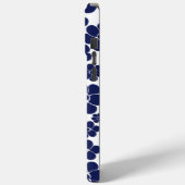 Coques Case-Mate iPhone Motif à fleurs - Bleu et Blanc (Verso / Gauche)
