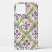 Coques Case-Mate iPhone motif à fleurs de lis - aquarelle Iris (Verso)