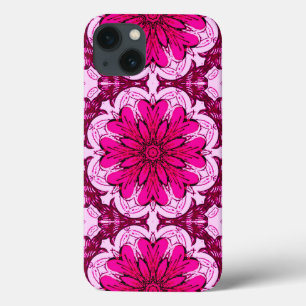 Case-Mate iPhone Case Motif à fleurs géométriques en Bourgogne & Magenta