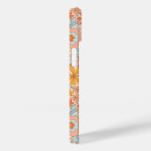 Coques Case-Mate iPhone Motif à fleurs Orange Retro (Verso / Droite)