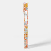 Coques Case-Mate iPhone Motif à fleurs Orange Retro (Verso / Gauche)