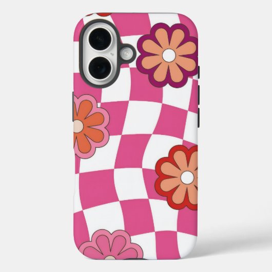 Coques Case-Mate iPhone Motif à fleurs rétro (Verso)