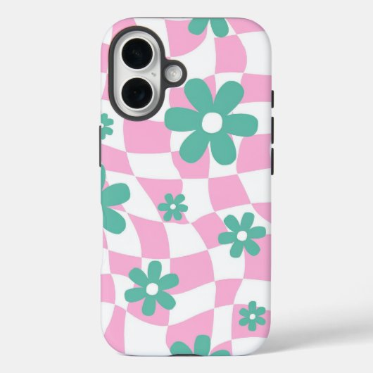 Coques Case-Mate iPhone Motif à fleurs rétro (Verso)