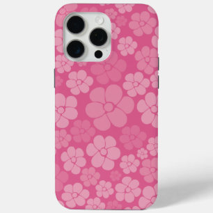 Coque iPhone 15 Pro Max Motif à fleurs - rose