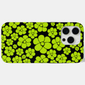 Coques Case-Mate iPhone Motif à fleurs - Vert citron (Verso (horizontal))