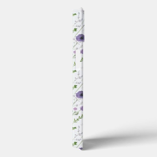Coques Case-Mate iPhone Motif à fleurs vert pourpre Coque-Mate iPhone (Verso / Droite)