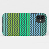 Coques Case-Mate iPhone Motif à la menthe et au fromage vert Zigzag (Dos (Horizontal))