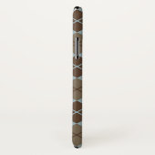 Coques Case-Mate iPhone Motif à motifs de losanges dans le bleu et le (Dos/Droite)