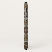 Coques Case-Mate iPhone Motif à motifs de losanges dans le bleu et le (Dos/Gauche)