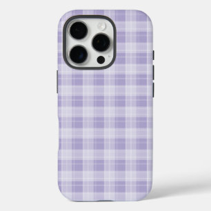 Coques iPhone 16 Pro Motif à plaid violet clair