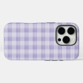 Coques Case-Mate iPhone Motif à plaid violet clair (Verso (horizontal))
