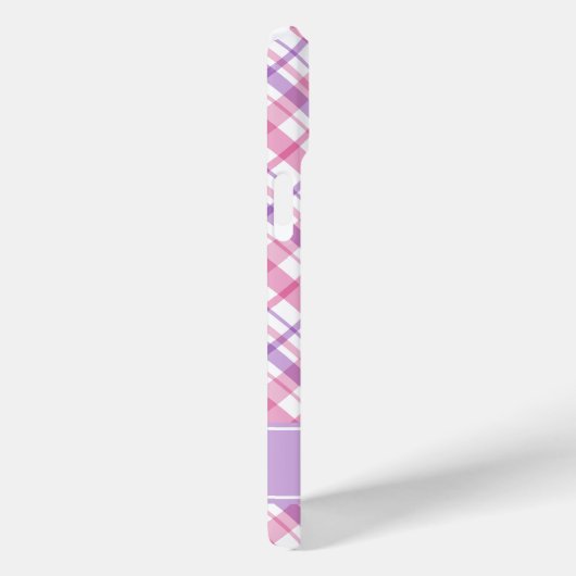 Coques Case-Mate iPhone Motif à plis violet et rose (Verso / Droite)