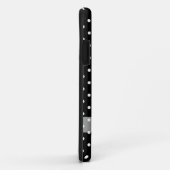 Coques Case-Mate iPhone Motif à points de polka noir (Dos/Droite)