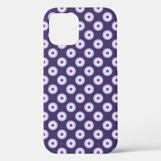 Coques Case-Mate iPhone Motif à points Polka - Violet bleu violet violet l (Verso)