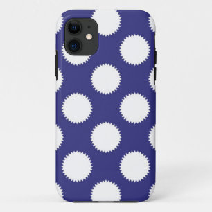 Case-Mate iPhone Case Motif à pois bleu marine et blanc