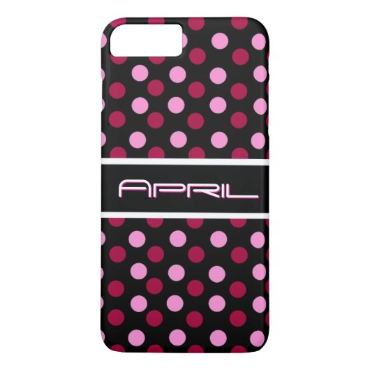 Coques Case-Mate iPhone Motif à pois magenta rose  (Dos)
