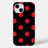 Coques Case-Mate iPhone motif à pois rouges (Verso)