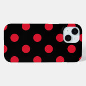 Coques Case-Mate iPhone motif à pois rouges (Verso (horizontal))