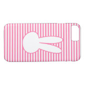 Coques Case-Mate iPhone Motif à rayures blanches et roses (Dos (Horizontal))