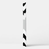 Coques Case-Mate iPhone Motif à rayures chevron noir et blanc (Verso / Droite)