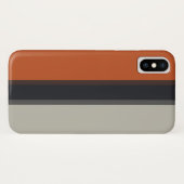 Coques Case-Mate iPhone Motif à rayures gris argent rouge orange moderne (Dos (Horizontal))