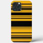 Coques Case-Mate iPhone Motif à rayures jaune et noir (Verso)