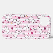 Coques Case-Mate iPhone motif à rayures kawaii (Verso (horizontal))