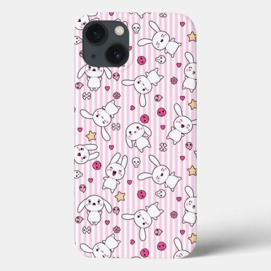 Coques Case-Mate iPhone motif à rayures kawaii (Verso)