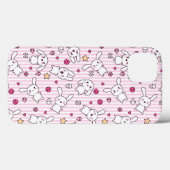 Coques Case-Mate iPhone motif à rayures kawaii (Verso (horizontal))