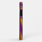 Coques Case-Mate iPhone Motif à rayures ondulées (Jaune, Violet) (Dos/Droite)