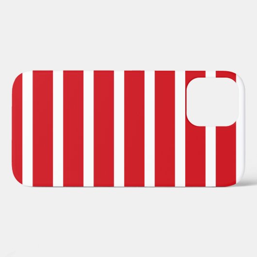 Coques Case-Mate iPhone Motif à rayures rouges et blanches (Verso (horizontal))
