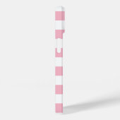 Coques Case-Mate iPhone Motif à rayures tendance avec nom - Pastel Pink (Verso / Droite)