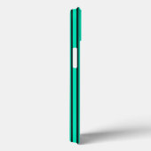 Coques Case-Mate iPhone Motif à rayures verticales sarcelle (Verso / Droite)