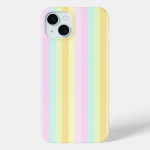 Coque iPhone 15 Mini Motif à rayures verticales Soft Patels