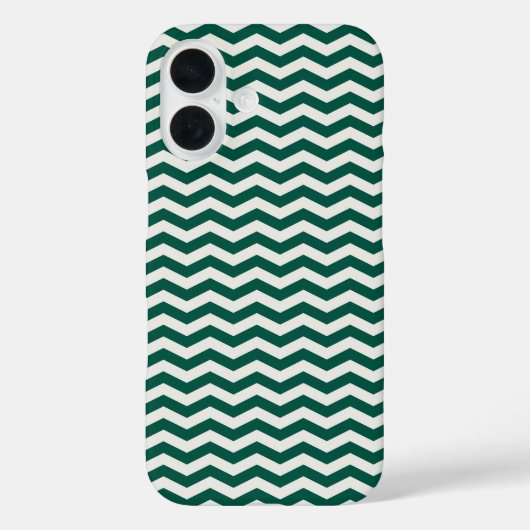 Coques Case-Mate iPhone Motif à rayures zig zag Chevron vert sarcelle (Verso)