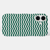 Coques Case-Mate iPhone Motif à rayures zig zag Chevron vert sarcelle (Verso (horizontal))