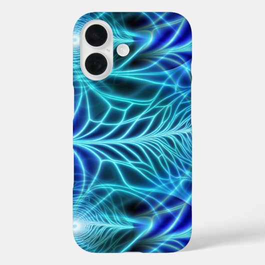 Coques Case-Mate iPhone Motif à répétition électrique bleu brillant (Verso)