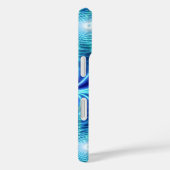 Coques Case-Mate iPhone Motif à répétition électrique bleu brillant (Verso / Droite)