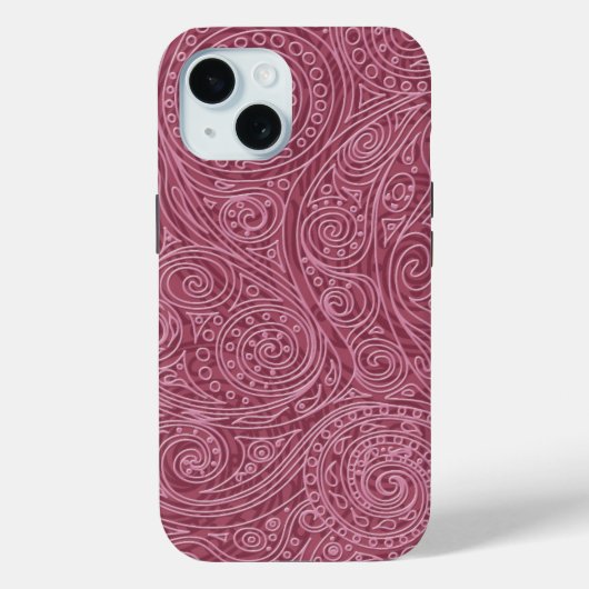 Coques Case-Mate iPhone Motif à spirale rose rose or (Verso)