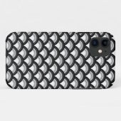 Coques Case-Mate iPhone Motif à vagues Art déco - noir et blanc (Dos (Horizontal))