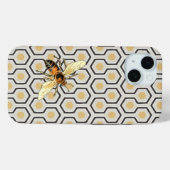 Coques Case-Mate iPhone Motif abeilles et peigne de miel (Verso (horizontal))