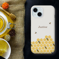 Motif abeilles et peigne de miel