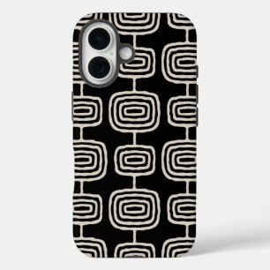 Coques iPhone 16 Motif Abstrait anneaux atomiques