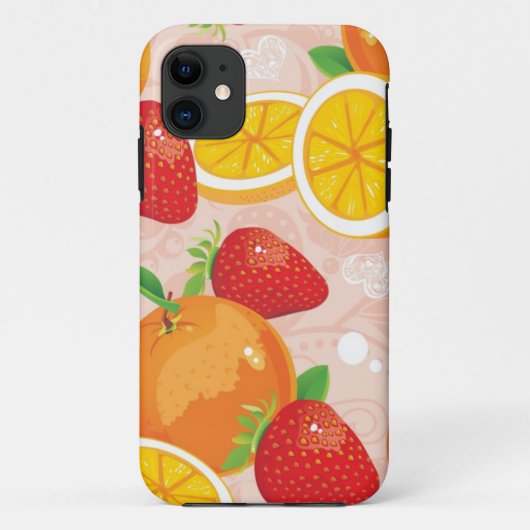 Coques Case-Mate iPhone Motif abstrait avec la fraise (Dos)