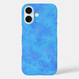 Coques iPhone 16 Motif Abstrait Bleu
